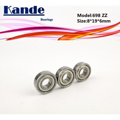 Kande Bearings 698ZZ 10pcs ABEC-1 698 ZZ ABEC-3 698ZZ 10pcs ABEC-5 698-2Z Miniature Deep Groove Ball Bearing 8x19x6mm 698