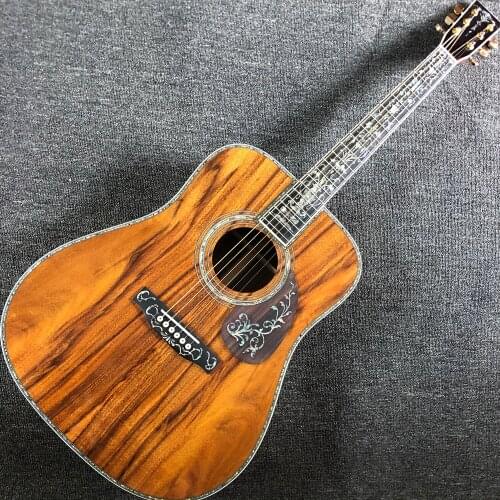 Custom 6 Strings AAAA All Solid KOA 45K D Classical Acoustic Guitar with Fishman 301 EQ