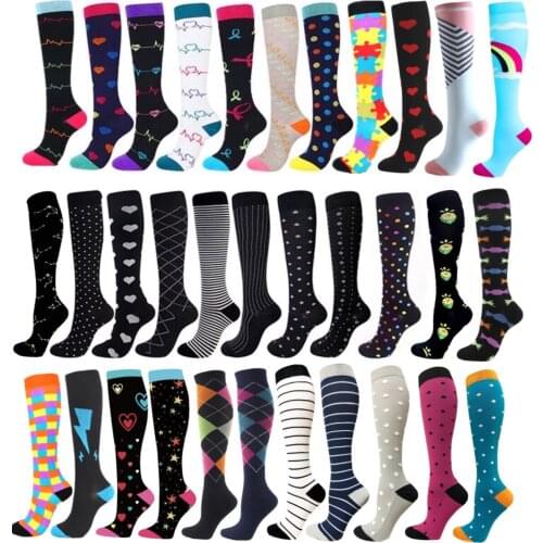 Compression Socks Men Women Stockings Varicose Veins Socks Fit Edema, Diabete Outdoor Running Cycling Long Pressure Stockings