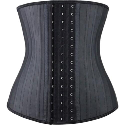 Waste Trainers Body Shaper 25 Steel-bonded Waist Rubber Corset Smooth Latex Corset with Latex Waist Belt Bodysuit
