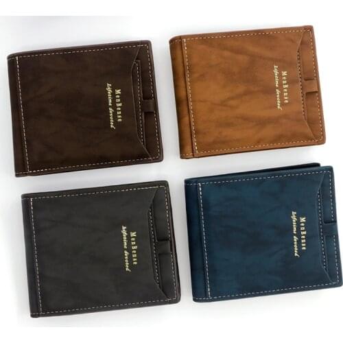 Mens Wallet Money Bag Pu Leather Business Short Wallet Famous Card wallet Multi-card Soft Purse Men Card Holder 2021 Coin Bag