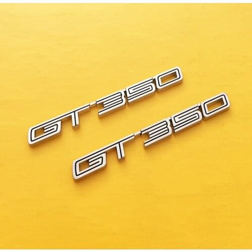 1 Pcs 3D Metal GT350 GT 350 Car Stickers logo car styling Badge Emblem Tail Decal for Ford 15-16 Shelby Car Accessories