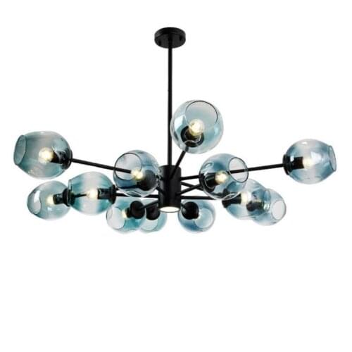 Nordic creative living room iron art molecular lights postmodern minimalist bedroom restaurant magic bean glass pendant lamp