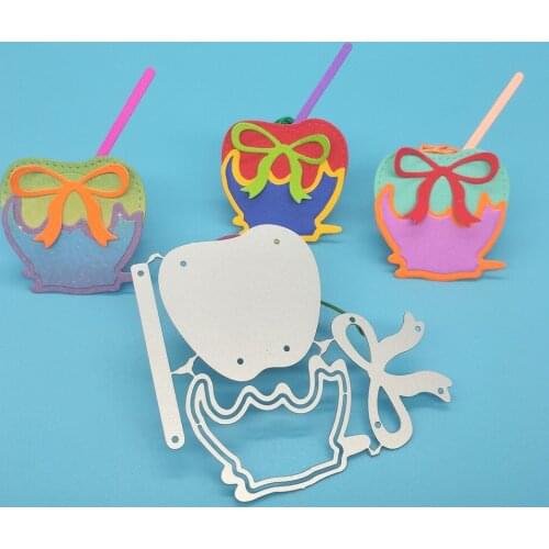 New metal cutting template for apple-shaped beverage cups with straws, DIY scrapbooking, card making, embossing crafts