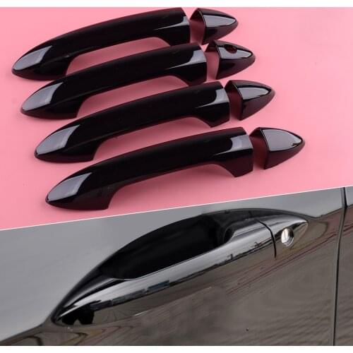 8Pcs/Set Car Side Door Handle Cover Trim Without Keyless Hole ABS Glossy Black Fit For Honda Accord 9th 2013 2014 2015 2016 2017