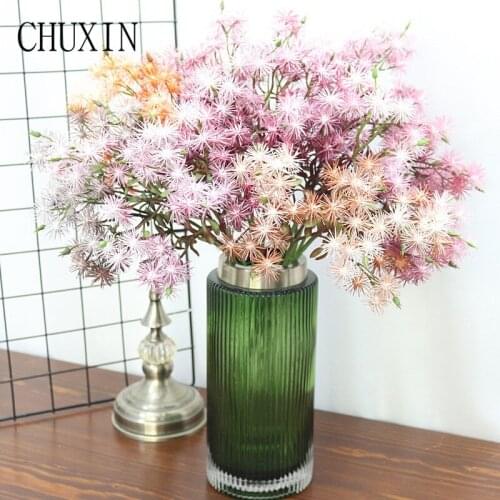 Single Branch Needle Grass Artificial Flower Home Decor Garden Decorations Fake Plants For Dining Table Balcony Garden Wholesale