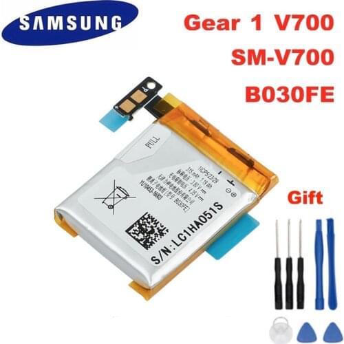 Original Samsung Battery Gear 1 SM-V700 For Samsung Galaxy Gear1 V700 SMV700 Authentic Replacement Battery B030FE b030fe 315mAh