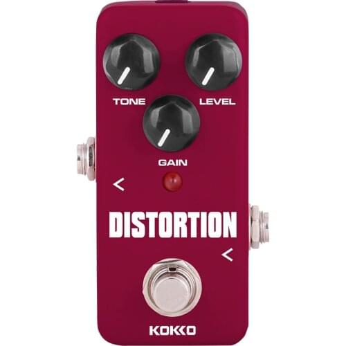 Kokko Distortion Guitar Effect Pedal True Bypass Tone Gain Level Controls Stompbox for Electric Guitar