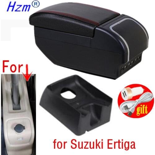 Armrest box for Suzuki Ertiga armrest raised with USB universal car center console accessories double modification