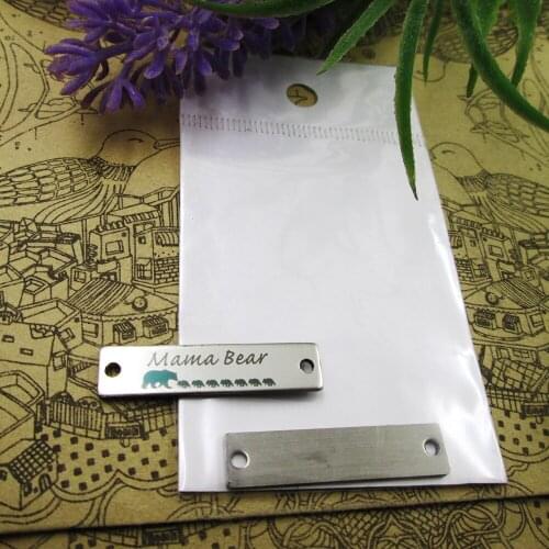 10pcs--"Mama bear seven babybears"stainless steel charms more style for choosing DIY Charms 30x7mm