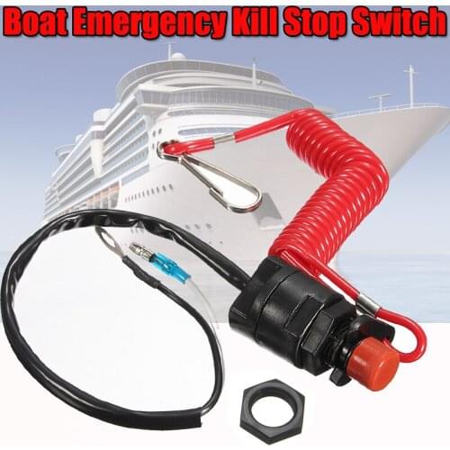 Outboard Cut Off Switch Safety Tether Lanyard Boat Motor Emergency Kill Stop Switch For Engine Protect For Yamaha /Tohatsu