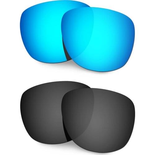 HKUCO Polarized Replacement Lenses For Trillbe X Sunglasses Blue/Black 2 Pairs