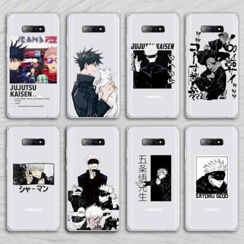 Jujutsu Kaisen Anime Cartoon Phone Case Transparent For Samsung Galaxy A71 A21s S8 S9 S10 plus note 20 ultra