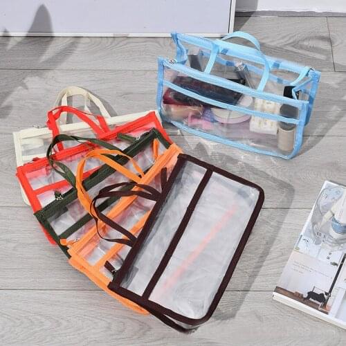 Travel Cosmetic Organizer Bags Waterproof Transparent Cosmetic Bag Clear Beauty Toiletry Wash Makeup Bag Storage Case Handbag