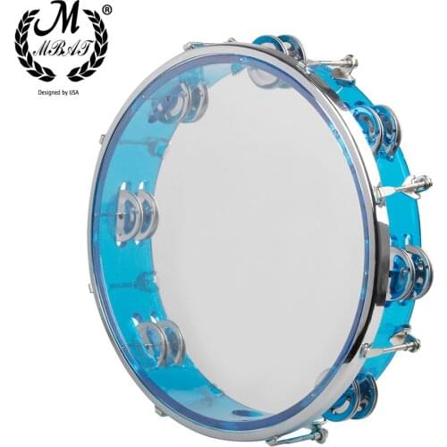 M MBAT Handheld Tambourine Self-tuning sound Hand Drum Bell Percussion Instrument Portable Music enthusiasts Gift Kids Toy