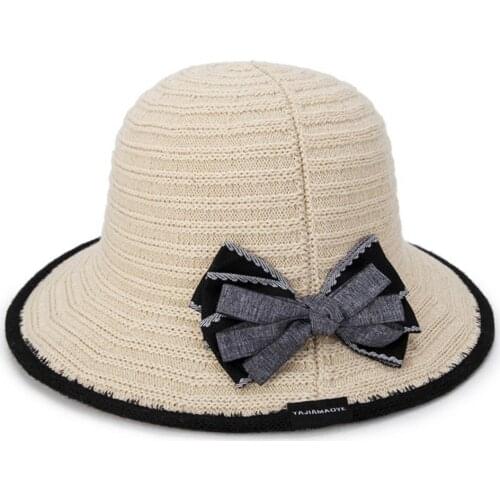 Fashion Women Bowknot Solid Color Adjustable Wide Brim Anti-UV Straw Hat Summer Sunhat Cap casquette femme кепка женская 2021