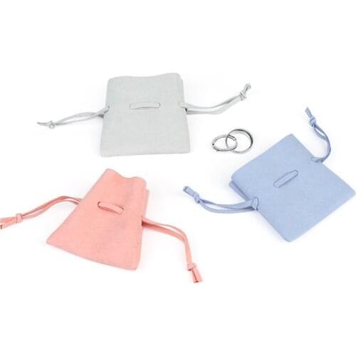 Hot Sale Travel Portable Storage Jewelry Ring Necklace Ear Nail Storage Bag Jewelry Dust-proof Purse Small Cloth Bag Wholesale