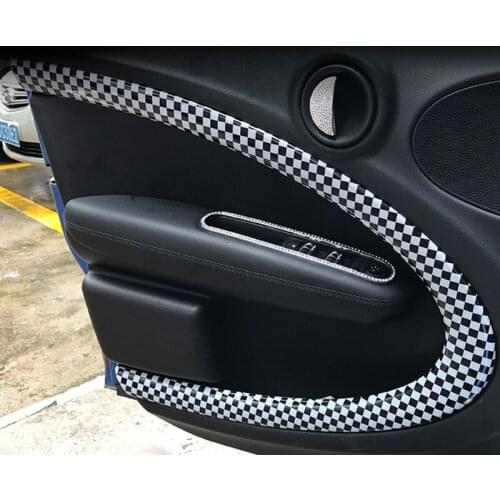 Car Door Inner Panel Decorative Bright Strip stickers For MINI Cooper Countryman R60 Interior decoration accessories