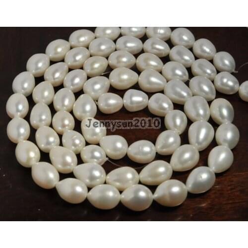 Top Quality Cream Czech Glass Pearl Pear Teardrop Loose Beads 15.5'' Jewelry Design 10 Strands/Pack
