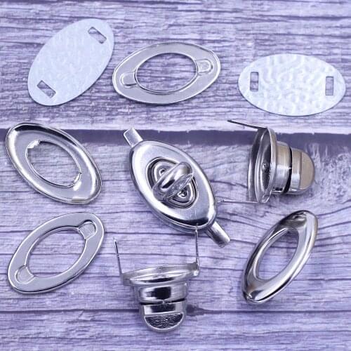 30Sets Metal Purse Bag Turn Locks Twist Switch Clasps Clutch Buckles Closure Handbag Replacement Hardware Accessories 34x20mm