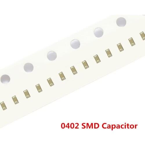 100pcs 0402 SMD Chip Multilayer Ceramic Capacitor 0.5pF - 10uF 10pF 100pF 1nF 10nF 15nF 100nF 0.1uF 1uF 2.2uF 4.7uF