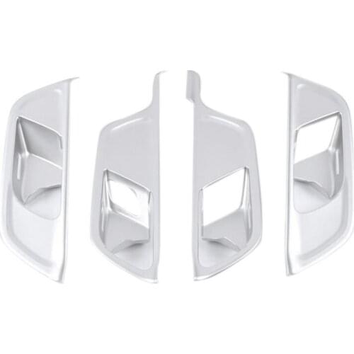 4Pcs Chrome ABS Interior Door Handle Bowl Cover Trim for Mercedes Benz GLA Class H247 2020-2021 Decoration Stickers