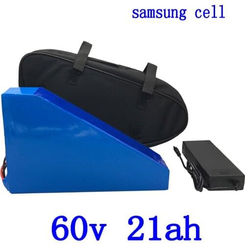 60V 1500W 2000W battery 60V 20AH electric bicycle battery 60V 21AH lithium battery use samsung cell With 67.2V 2A charger +bag
