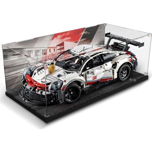 Acrylic Display Case for 42096 911RSR Super Car Vehicle Dustproof Clear,Protect Building Blocks Toys Kid Gifts(No Blocks)