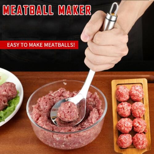 Non-Stick Creative Stuffed Meatball Maker Spoon Meat Baller With Elliptical Leakage Hole Meat Ball Mold Kitchen Utensil Gadget