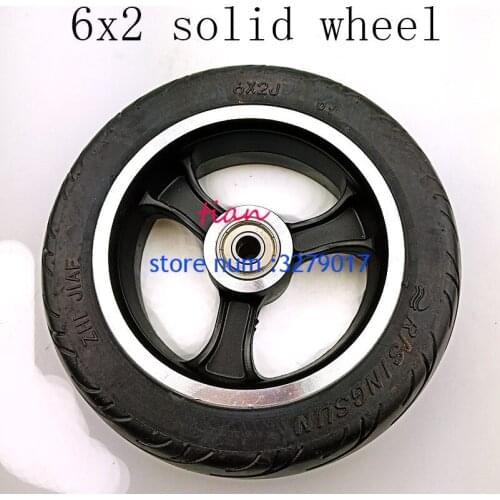 Free Shipping High Quality 6 Inch Electric Scooter Solid Tyre Wheel 6x2 Solid Tire Wheel Hub Fast Wheel