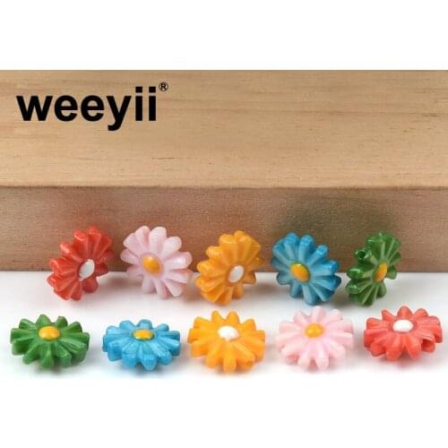 12mm Dyed Flower Shape Natural Shell Beads Spacer Beads For Jewelry Making Necklace Bracelet Diy Handmade Accessories