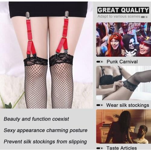 Fetish Women Body Bondage Adjust Strap Sexy Leg Harness Garter Belt Punk Stockings Clip Lingerie Suspender Exotic Accessories