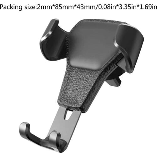 Car Phone Stand Air Vent Mount Clip Universal Car Phone Holder Portable Imitation Leather Material Durable