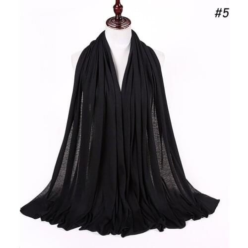 Cotton Knit Jersey Hijab Abaya Scarf Turban Muslim Hijabs Foulard Femme Turbans For Women Headscarf Turbante Musulman