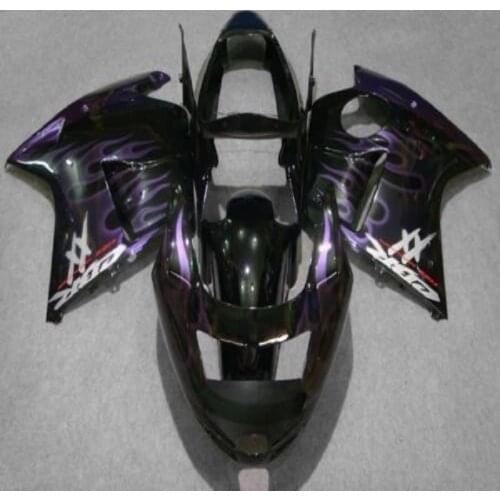 Injection mold Fairing kit for CBR1100 1996 - 2005 Full Body Kits CBR 96 - 05 Fairing 2000 Black Purple Flame Fairing