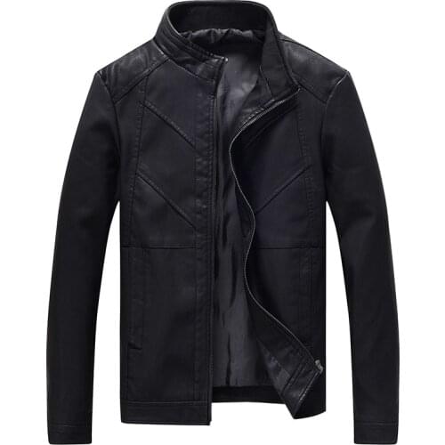 Quality PU Leather Bomber Jacket Men Coats Brand Outerwear Men Business Hip Hop Male Jackets Mens Jeans Jacket Coat 4XL
