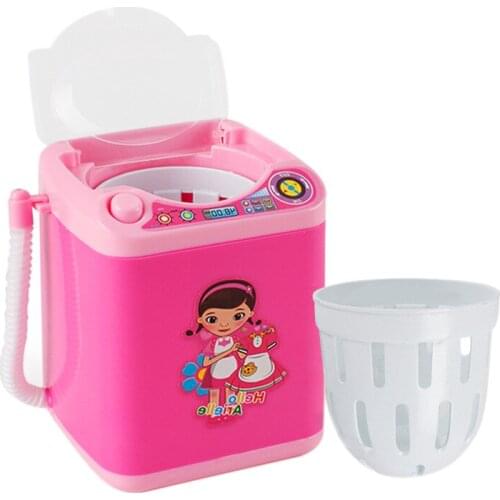 Multifunction Gold Blender Washing Machine Kids Washing Machine Toy Beauty Sponge Brushes Makeup Brush Cleaning Electric Washer