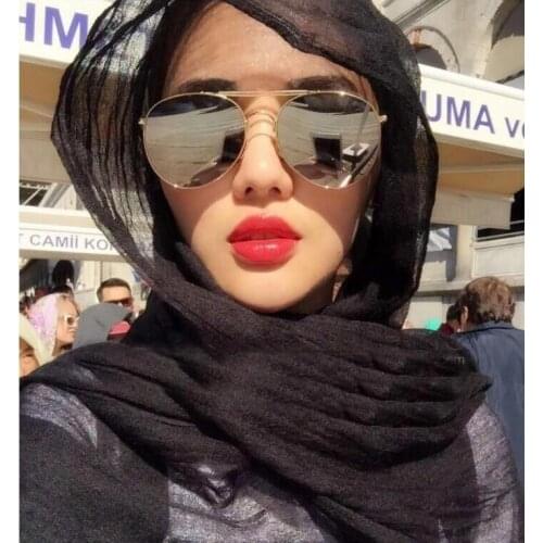 RunBird Round Sunglasses Women New Luxury Brand Designer Flat Top Mirror Pink Vintage Sunglasses Men Gafas de sol mujer R035