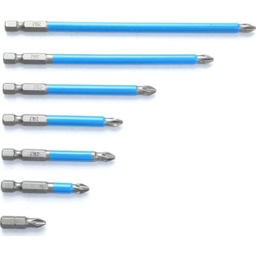 25mm-150mm Anti-Slip Drill Bit 7Pcs Magnetic Bits Set strong magnetic Hand Tools Screwdriver Drill Bit