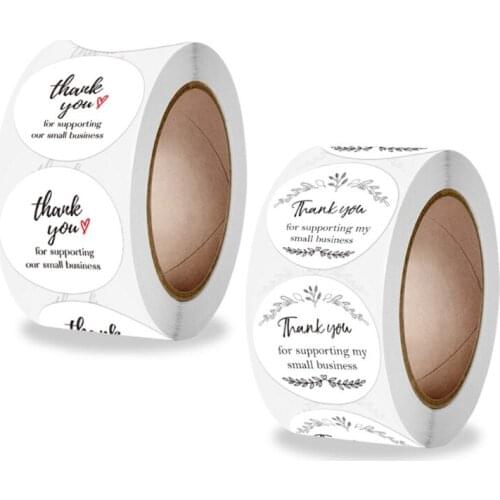 500pcs Thank You for Supporting My Small Business Stickers Seal Labels Handmade Sticker for Gift Box Thanks Sticker