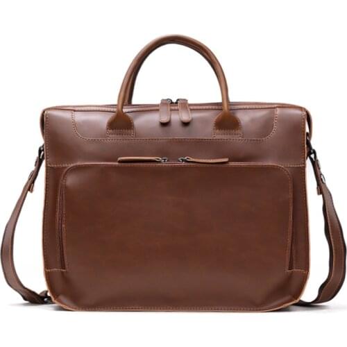 2020 Newest Men Briefcase Business Shoulder Bag Leather Messenger Bags Computer Laptop Handbag Bag Mens Travel Bags