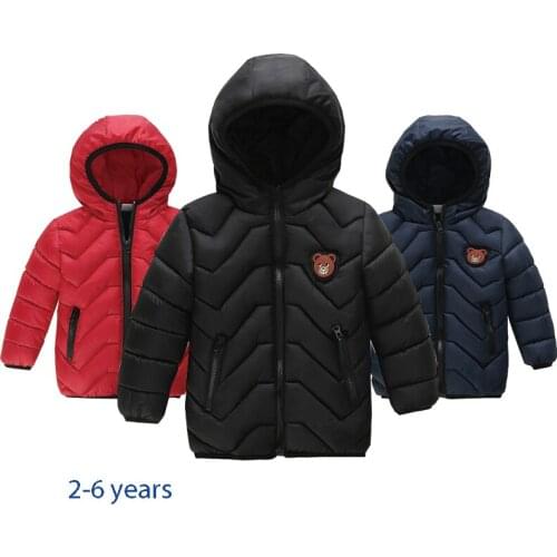 2020 Autumn and winter new childrens cotton padded clothes baby printed down jacket thickening cotton padded coat