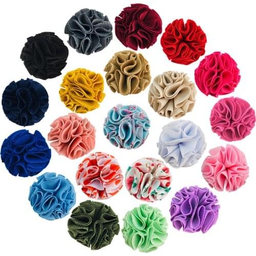 New arrival 4inch Hair Twill Flower WITHOUT CLIP 21colors Flat Back For girls Headband DIY Accessories