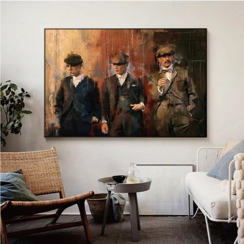 Peaky Blinders Poster Canvas Prints Oil Painting Wall Art Posters Print Wall Pictures for Living Room Home Cuadros