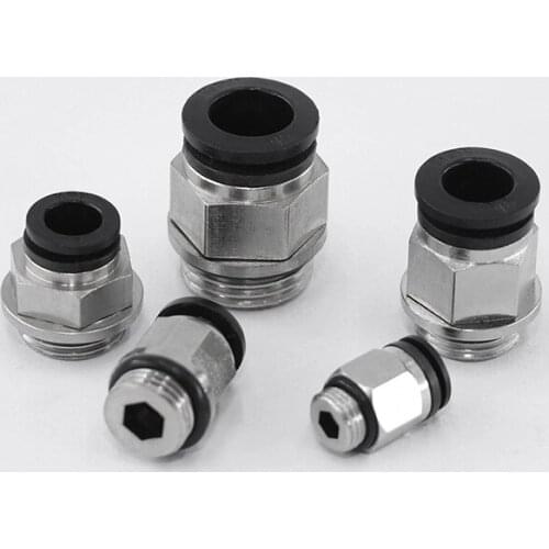 1 pcs PC-G PC-M 4/6/8/10 mm Threaded Pneumatic Fittings Quick Connector Straight Through Tube