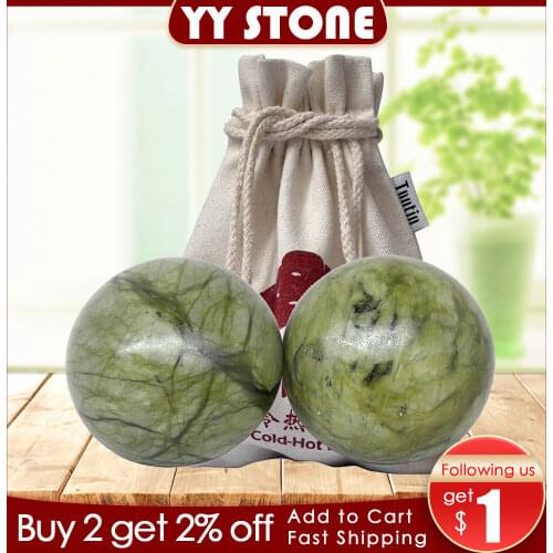 Hemispherical green jade body massage hot stone SPA set gift thickened canvas bag stone massager massage set