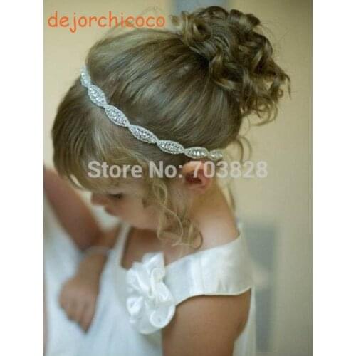 Rhinestone Baby girls wedding shinny hairbands headbands princess kids bling party headwear hair accessories [dejorchicoco]