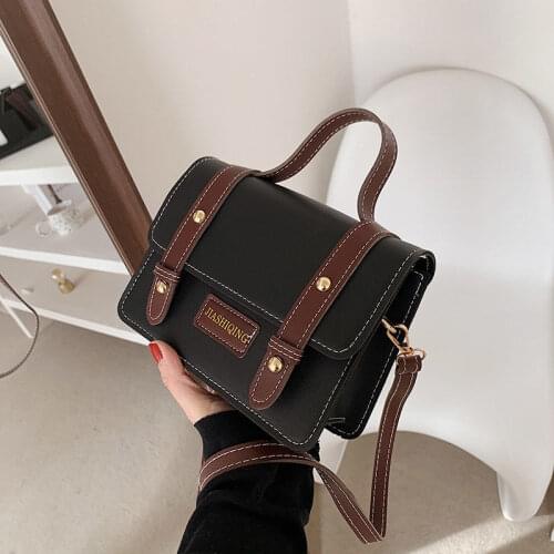 Shoulder Bag Female Designer Crossbody Bag Women Handbag Purse Retro Fashion 2021 New PU Leather Simple All-match Messenger Bag