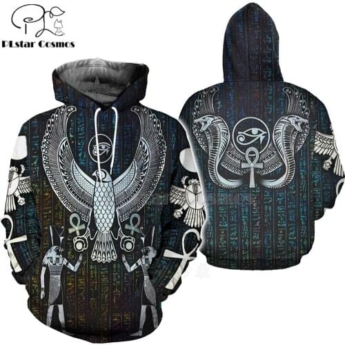 Mysterious retro ancient Horus Egypt goddess Pharaoh totem 3d hoodies/Sweatshirt Winter autumn funny long sleeve streetwear-45
