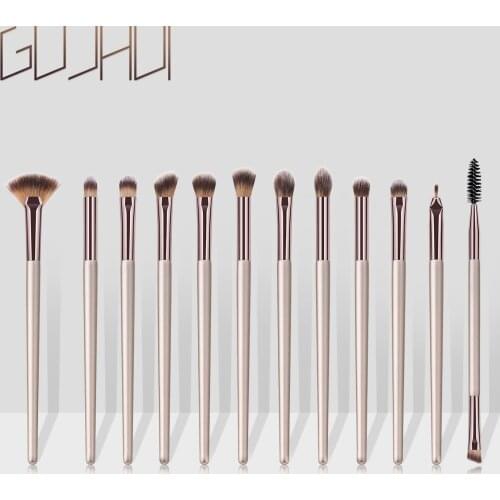 12 champagne gold high-end makeup brushes eye and face makeup brushes eyebrow brushes eyeshadow brush makeup brush cleaner
